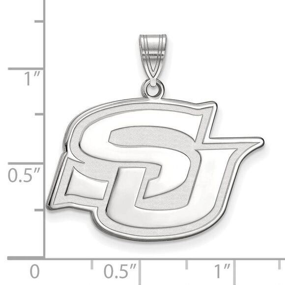 14k White Gold Southern U. Large Pendant